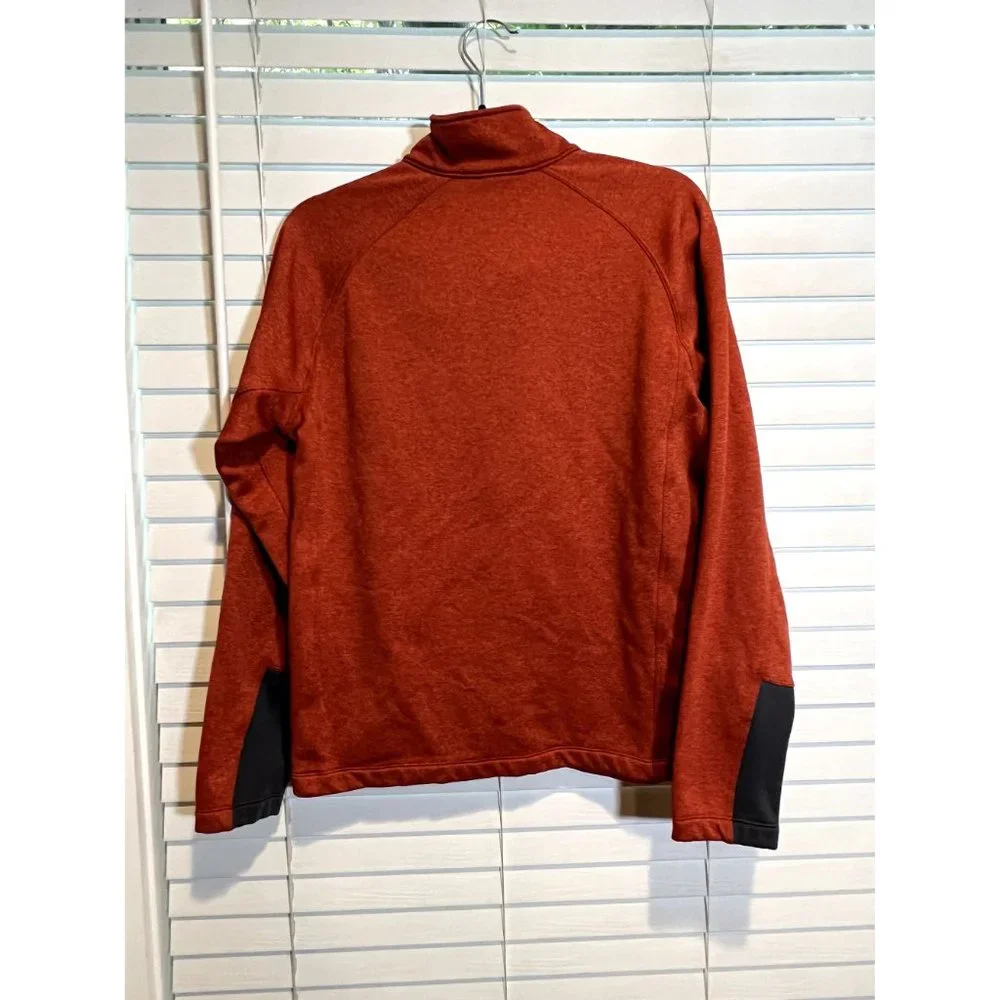 The North Face Mens Gordon Lyons Quarter Zip Fleece Pullover Orange‎ Heather M